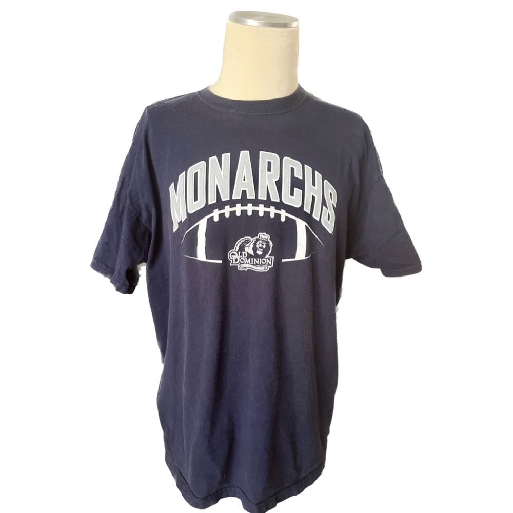 NCAA Navy Old Dominion University Monarchs Football Logo T-Shirt, Men’s Size 2XL